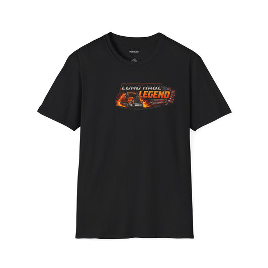 Truck Driver T-Shirt – “No Road Too Long, Just Keep Driving” Long Haul Legend Tee