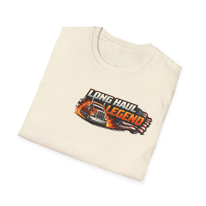 Truck Driver T-Shirt – “No Road Too Long, Just Keep Driving” Long Haul Legend Tee
