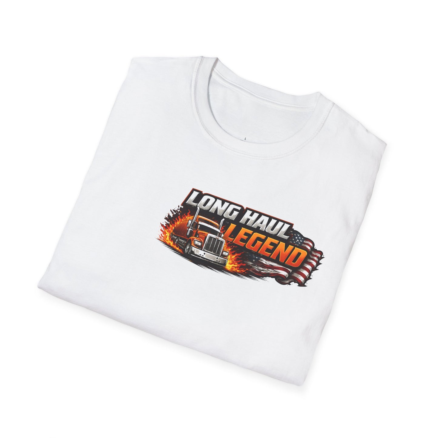 Truck Driver T-Shirt – “No Road Too Long, Just Keep Driving” Long Haul Legend Tee