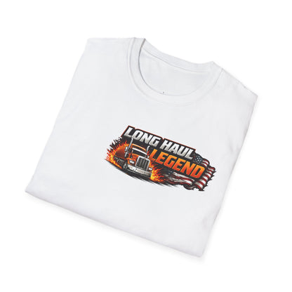 Truck Driver T-Shirt – “No Road Too Long, Just Keep Driving” Long Haul Legend Tee