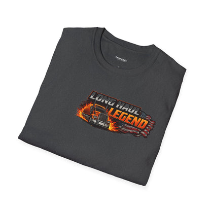 Truck Driver T-Shirt – “No Road Too Long, Just Keep Driving” Long Haul Legend Tee