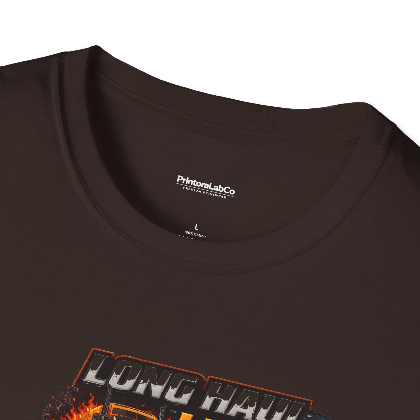 Truck Driver T-Shirt – “No Road Too Long, Just Keep Driving” Long Haul Legend Tee