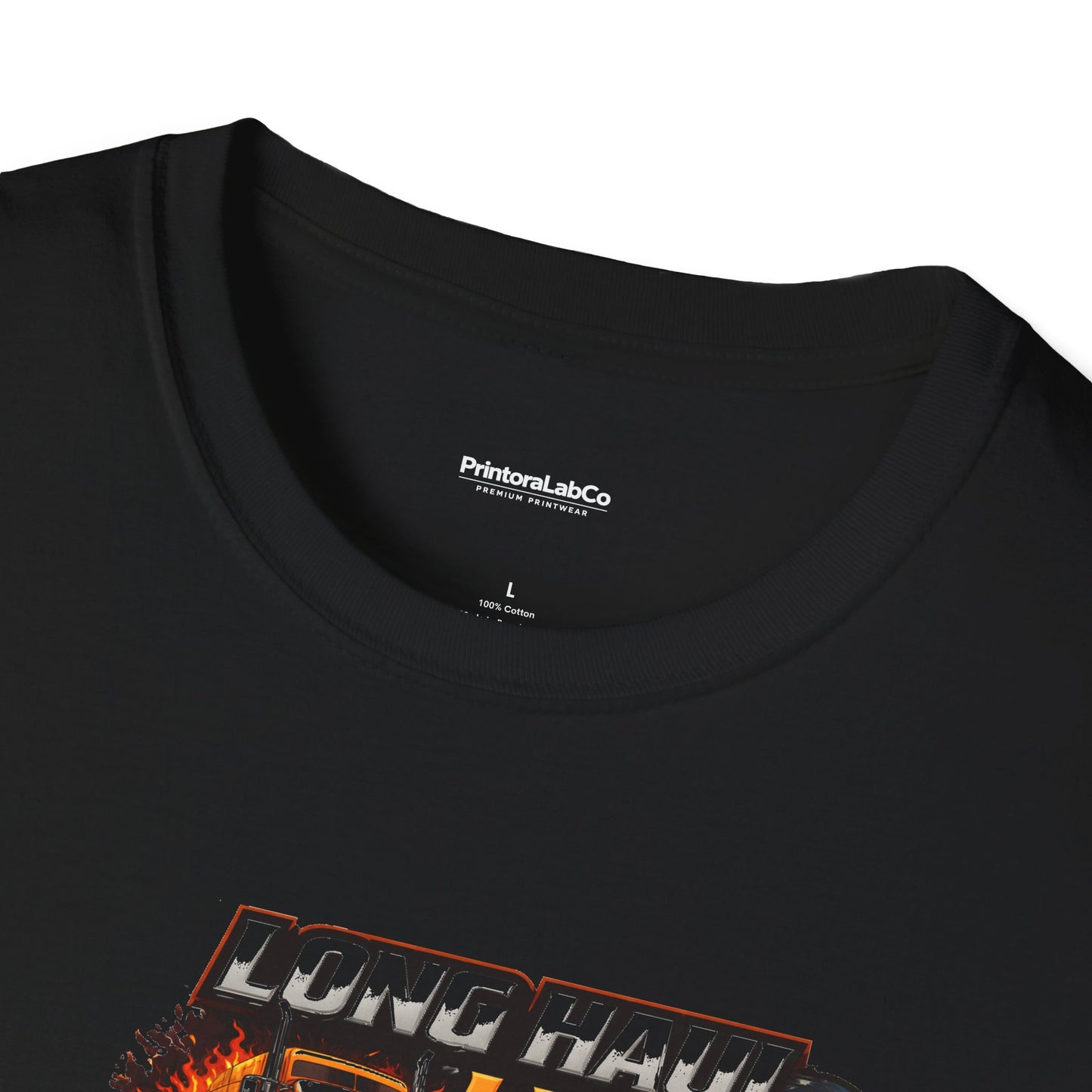 Truck Driver T-Shirt – “No Road Too Long, Just Keep Driving” Long Haul Legend Tee
