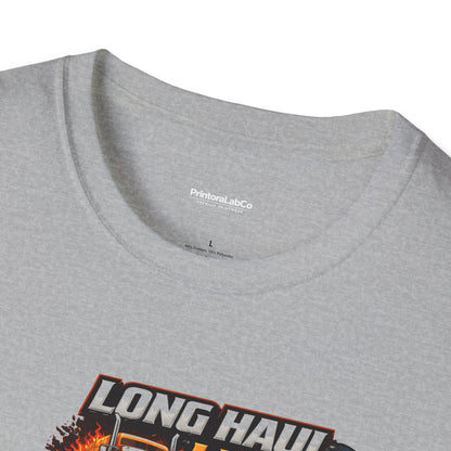 Truck Driver T-Shirt – “No Road Too Long, Just Keep Driving” Long Haul Legend Tee