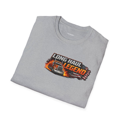 Truck Driver T-Shirt – “No Road Too Long, Just Keep Driving” Long Haul Legend Tee