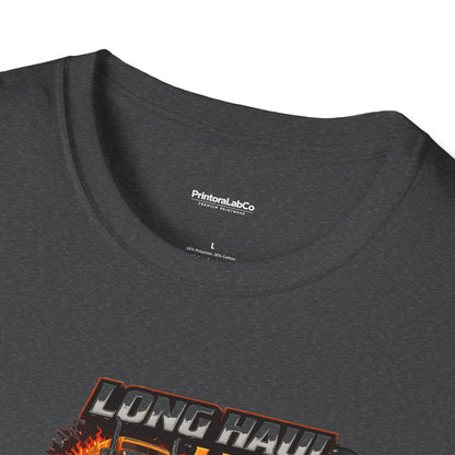 Truck Driver T-Shirt – “No Road Too Long, Just Keep Driving” Long Haul Legend Tee