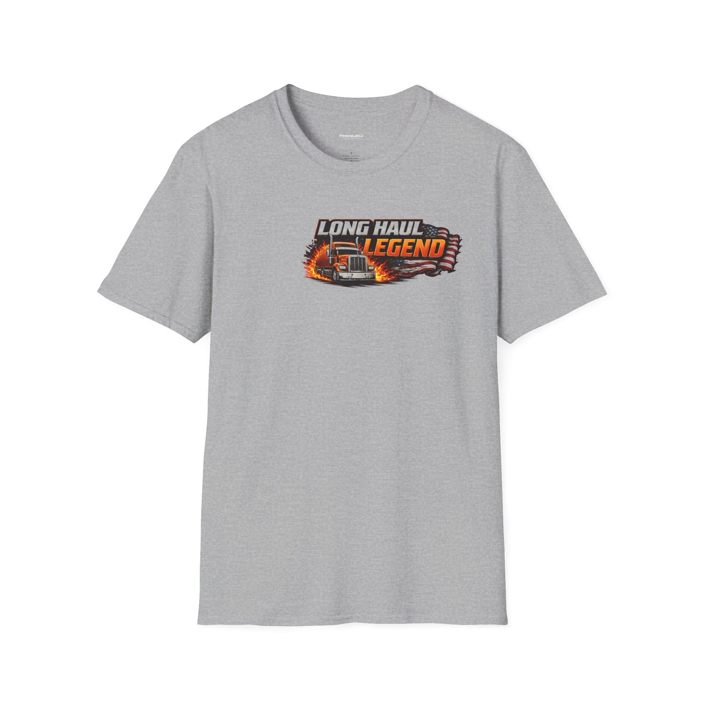 Truck Driver T-Shirt – “No Road Too Long, Just Keep Driving” Long Haul Legend Tee